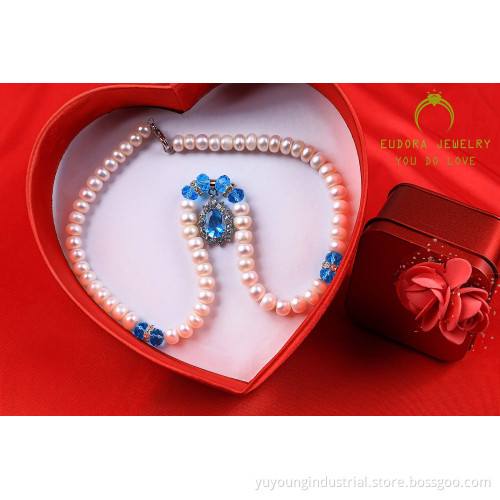Fashion Female Beautiful Freshwater Pearl Necklace Jewelry (XL1601)